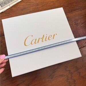 Cartier White Box with Gold Logo